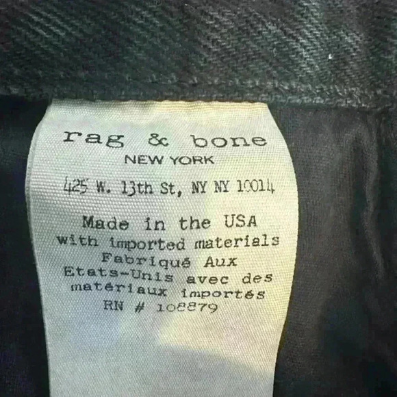 Mid-length Rag & Bone‎ Black Denim Jean Skirt - Picture 7 of 7